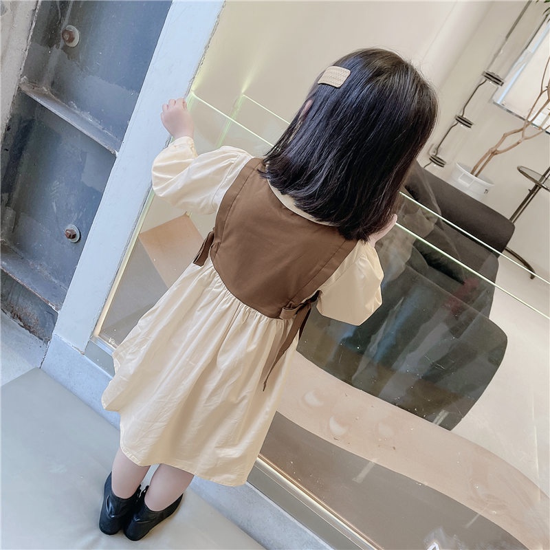 Đầm bông Không Tay Thắt Nơ Đính Ngọc Trai Sang Trọng Cho Bé Gái [1-9 Tuổi]