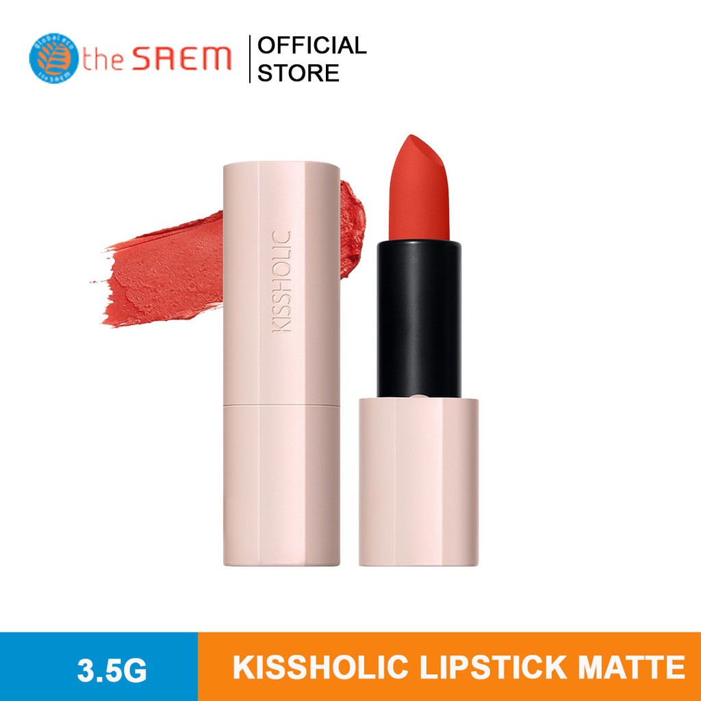 [Mã FMCGM50 - 8% đơn 250K] Son môi The Saem Kissholic Lipstick Matte (3.5g) | BigBuy360 - bigbuy360.vn
