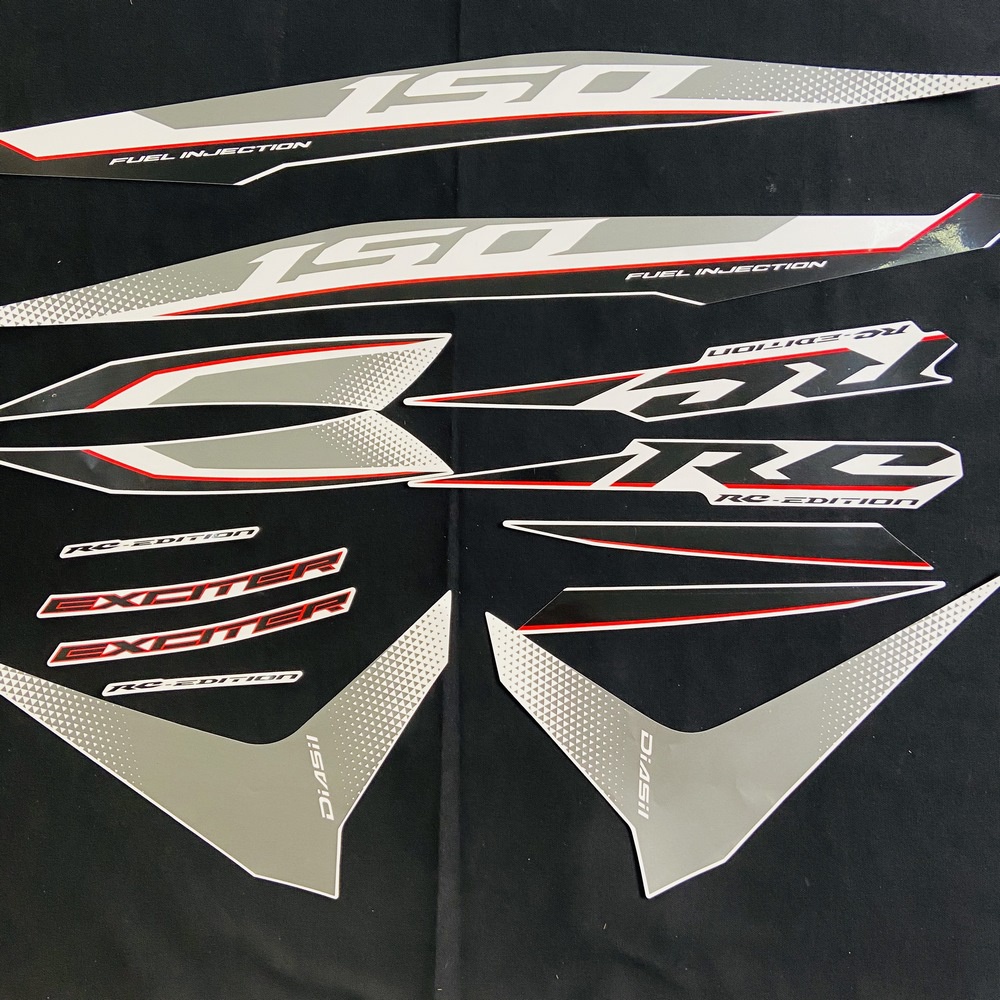 (decal xe) TRỌN BỘ TEM DÀN ÁO XE EXCITER 150 ĐỜI 2018 RC, TEM NHƯ ZIN THEO XE, NÂNG CẤP ĐỜI XE, THAY THẾ TEM TRẦY XƯỚC
