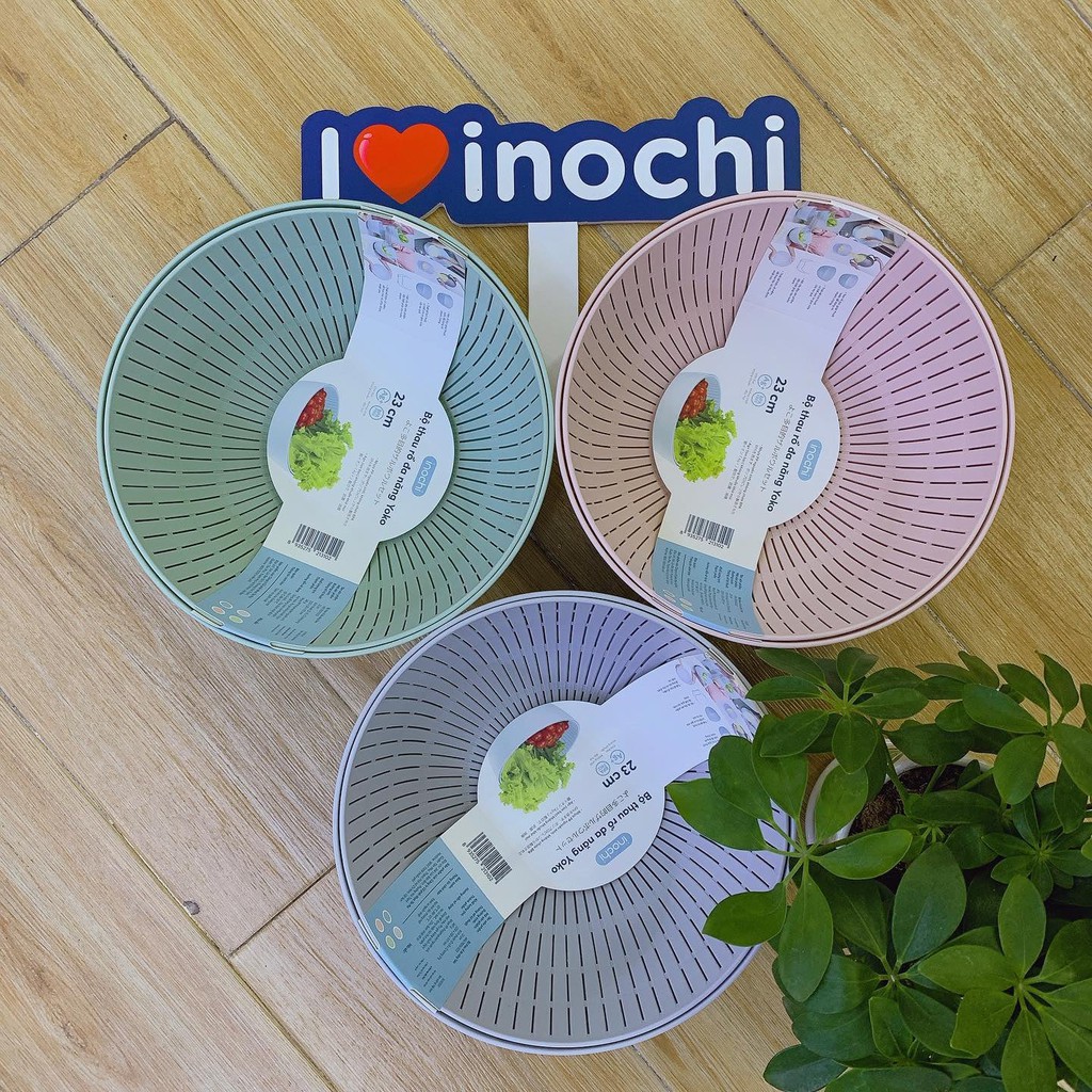 Bộ thau rổ đa năng inochi 23cm