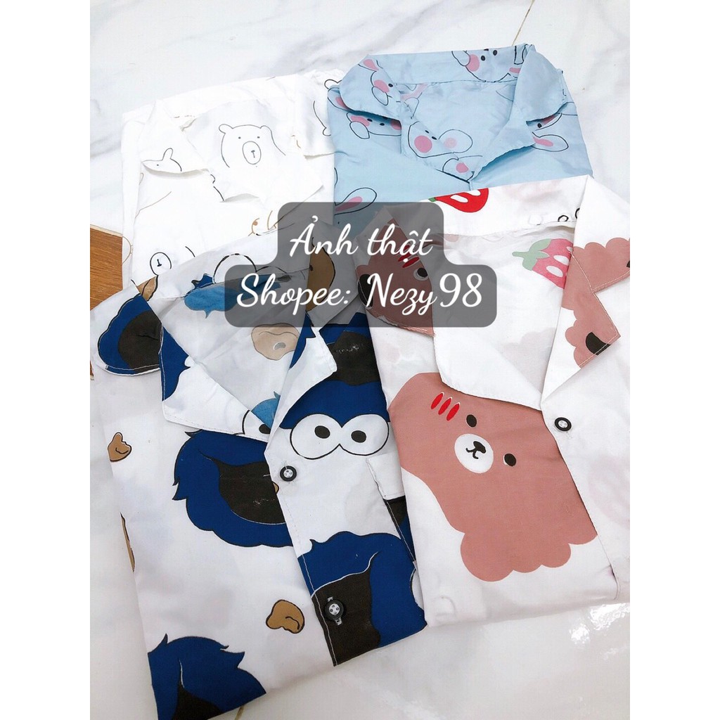 Bộ ngủ Pyjama hoạt hình form rộng mặc nhà mặc ngủ siêu xinh ♥ | BigBuy360 - bigbuy360.vn