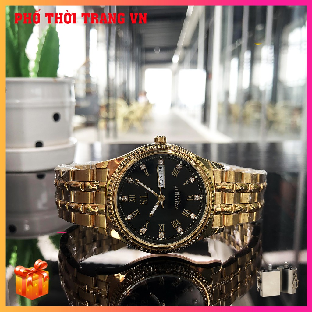 Đồng hồ nam SL 3142G , dây thép 316L, full box , thẻ bảo hành 3 năm, mặt Sapphire chống nước, chống xước