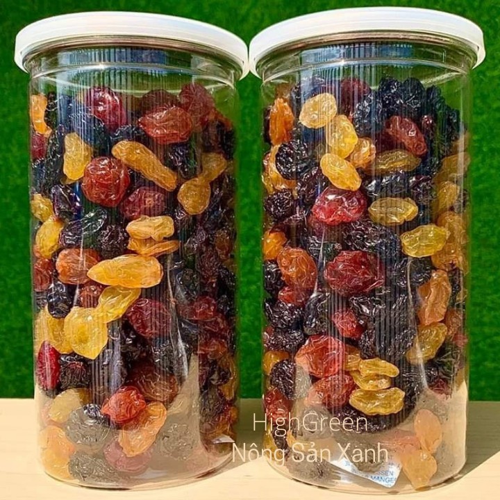 Nho Khô Raisins 3 Màu Không Hạt (Hàng Nhập Khẩu Chile) - 500g Siêu thực phẩm