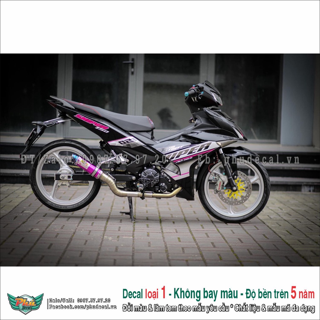 Tem rời Exciter 150 đen sniper (2)