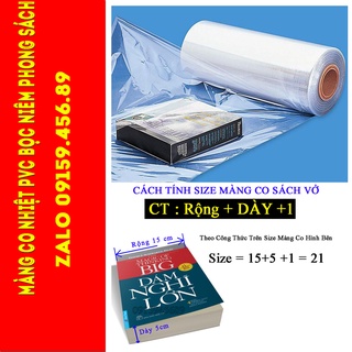 Màng Co Nhiệt PVC Loại 1 Bọc Bảo Vệ Niêm Phong Sách Vở Đủ Size