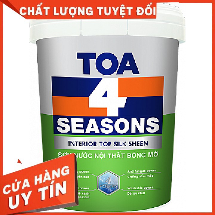 Sơn Nội Thất [Xả Kho] TOA 4 Seasons Interior Top Silk Sheen Bóng (Sơn Phủ Nội Thất)