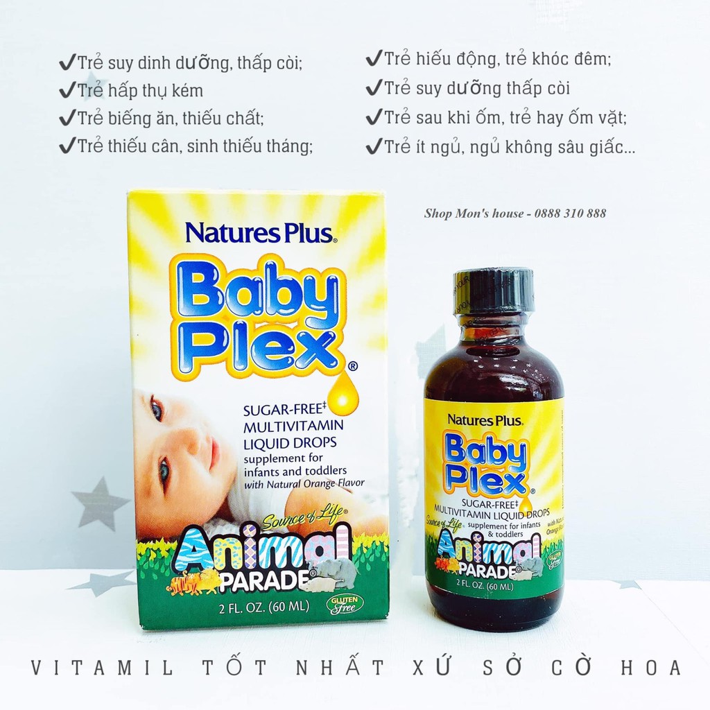 Vitamin Tổng Hợp Cho Trẻ Baby Plex Nature’s Plus 60ml(bổ sung toàn diện)