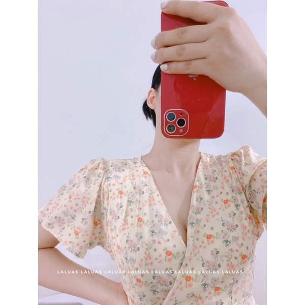 Váy công sở, đầm công sở bigsize hoa nhí Laluas