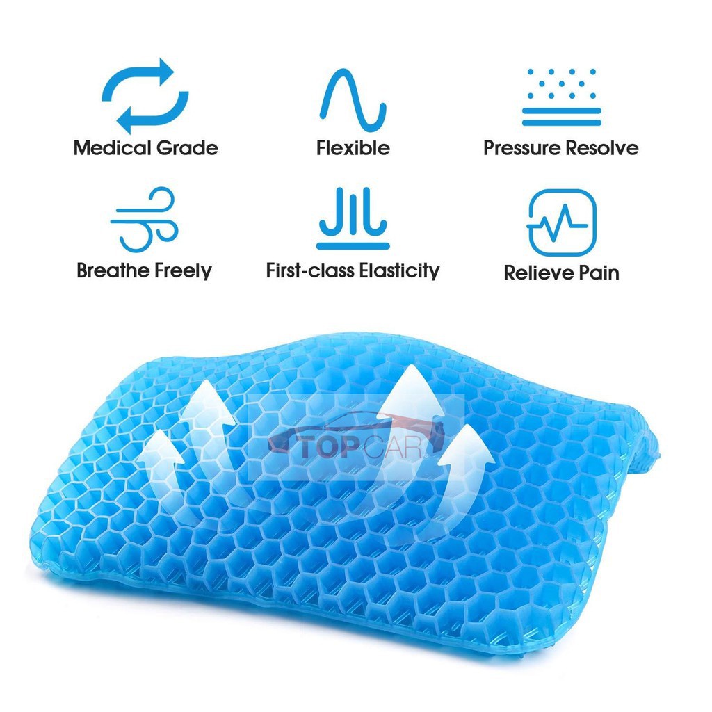 Đệm ngồi, đệm lót ghế 3D Silicon cao cấp thoáng khí chống đau mỏi