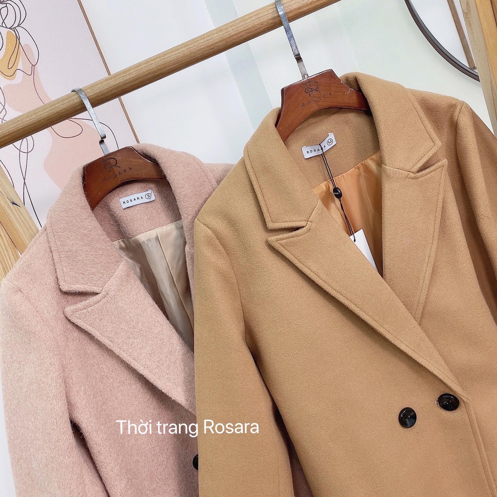 Áo khoác dạ thời trang nữ dáng dài basic Rosara KH5 | BigBuy360 - bigbuy360.vn