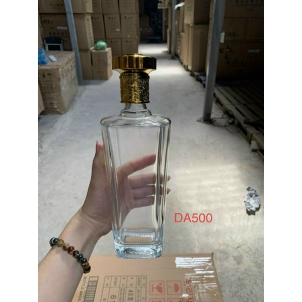 Chai thủy tinh DA500ml nắp sập