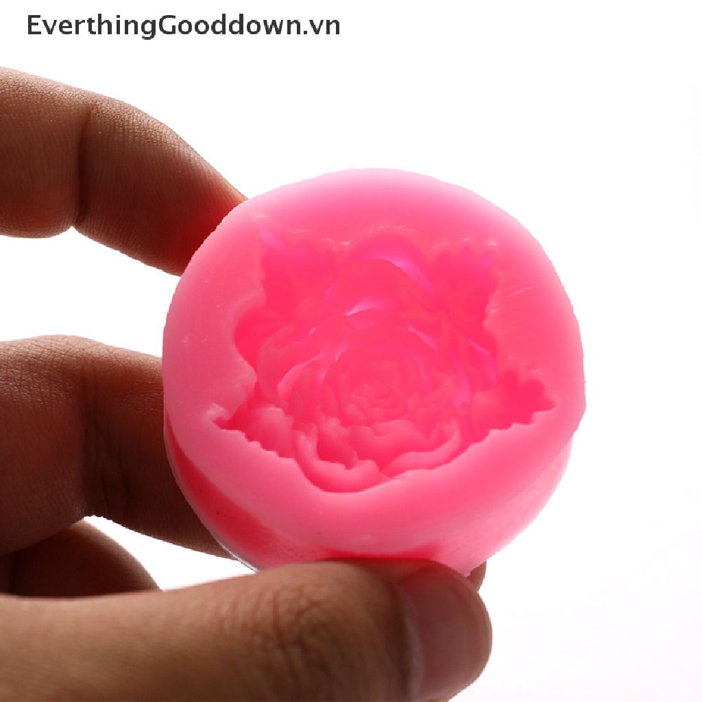 Khuôn Silicone Tạo Hình Hoa Hồng Nở 3D Trang Trí Bánh