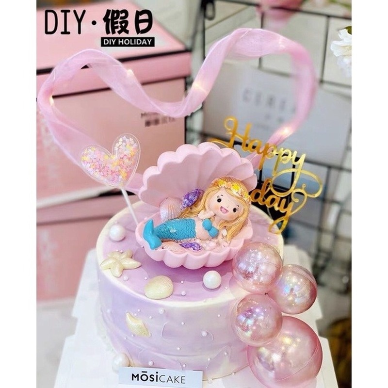 Phụ Kiện Trang Trí Bánh Kem Chủ Đề Đại Dương Dễ Thương