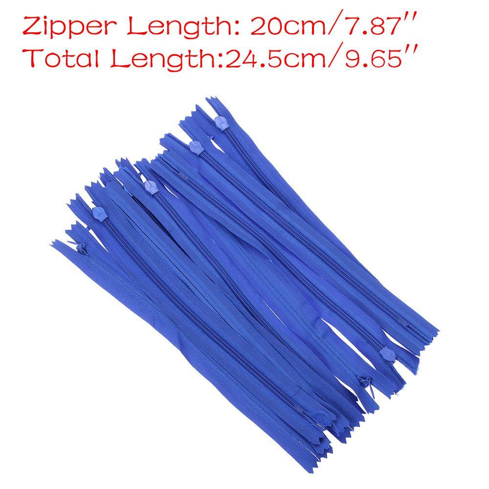 Set 10 Dây Khóa Kéo Nylon Tàng Hình 20cm May Vá Đa Ứng Dụng