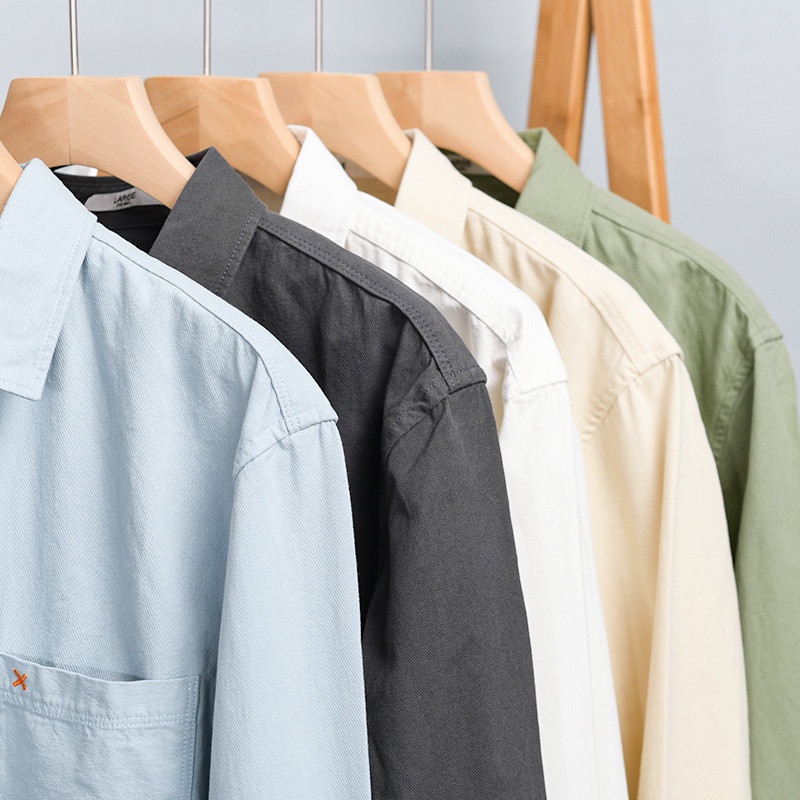 Áo Sơ Mi Cotton Tay Dài Đơn Giản Thời Trang Cho Nam