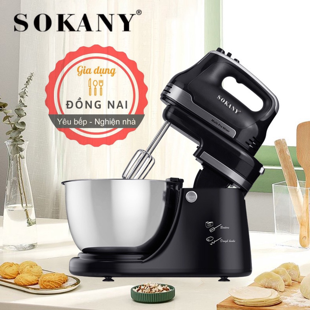 Máy đánh trứng , nhào bột SOKANY 4.2 LÍT - 800W ( Bảo hành 12 tháng )