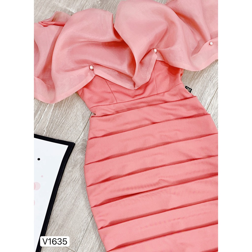 VÁY TRẦN VAI BODY CAM HỒNG V1635 - ĐẸP SHOP DVC | BigBuy360 - bigbuy360.vn