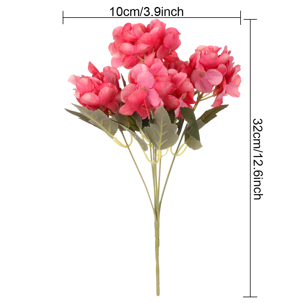 Bó 6 Hoa Cẩm Tú Cầu Nhân Tạo Bằng Lụa Sống Động Dùng Trang Trí