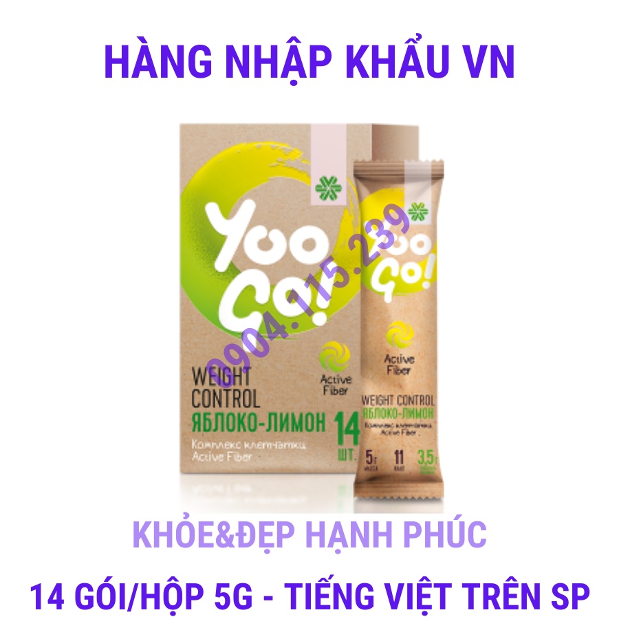 Thực phẩm dành cho chế độ ăn đặc biệt YOO GO WEIGHT CONTROL DRINK MIX APPLE & LEMON – 14 gói/