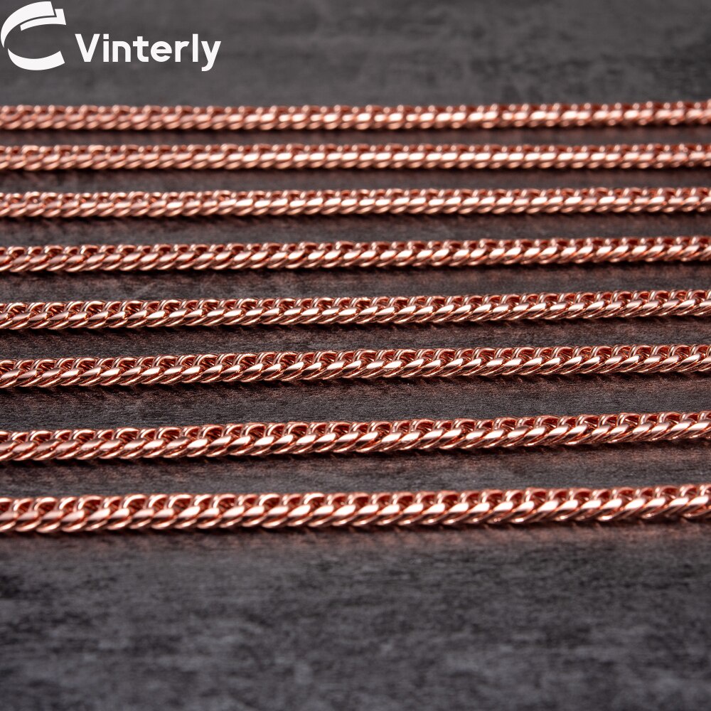 Vòng cổ Mạ Đồng Đỏ Dài 20 / 22 Inch Chống Trầy Xước Có Thể Điều Chỉnh Kích Thước Cho Nam Và Nữ