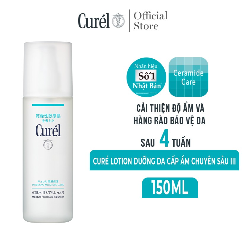 Lotion Dưỡng Da Cấp Ẩm Chuyên Sâu III Curel Intensive Moisture Care Moisture Lotion III Enrich 150ml