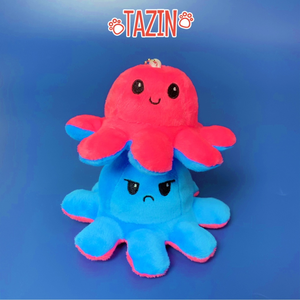 Móc khóa gấu bông bạch tuộc cảm xúc cute đáng yêu 10cm cao cấp TAZIN