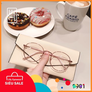  Gọng kính mắt tròn kim loại thời trang nữ 9901 - Gọng kính cận lily 