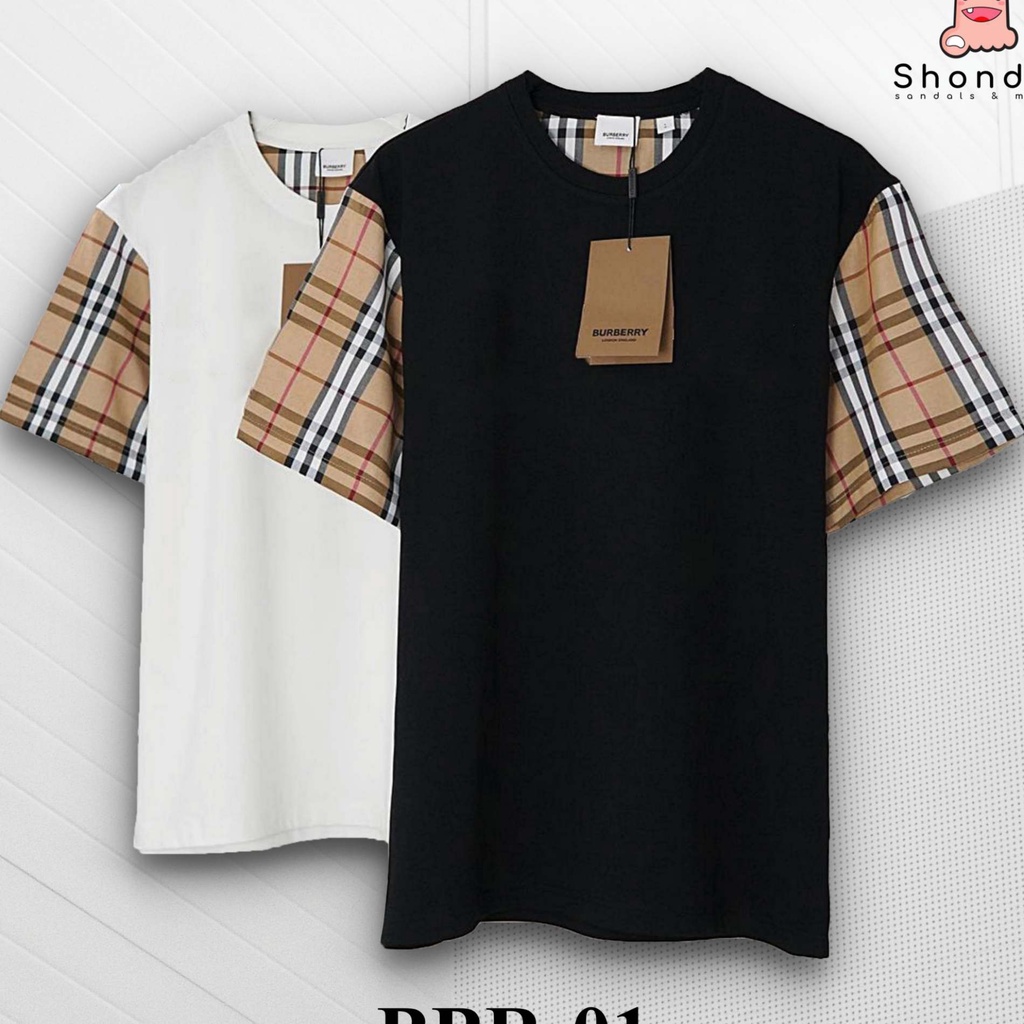 Áo Thun BBR Buberry Tay Kẻ Sọc Vải Cao Cấp Unisex