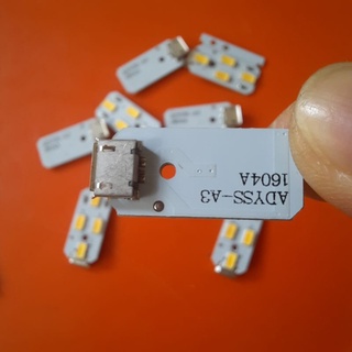 5 đèn led mini siêu sáng 5v ( nguồn vào cổng sạc micro usb)