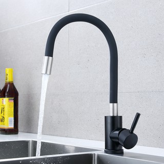 Vòi rửa bát nóng lạnh thân cao su