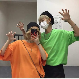 Unisex - áo thun trơn tay lở - overtee
