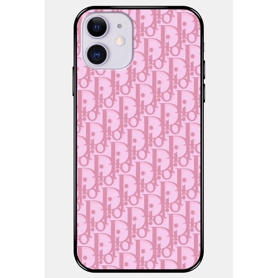 Ốp lưng cứng viền đen hình logo DIOR sành điệu 5/5s/6/6plus/6s/7/7plus/8/8plus/x/xr/xs/11/12/pro/max