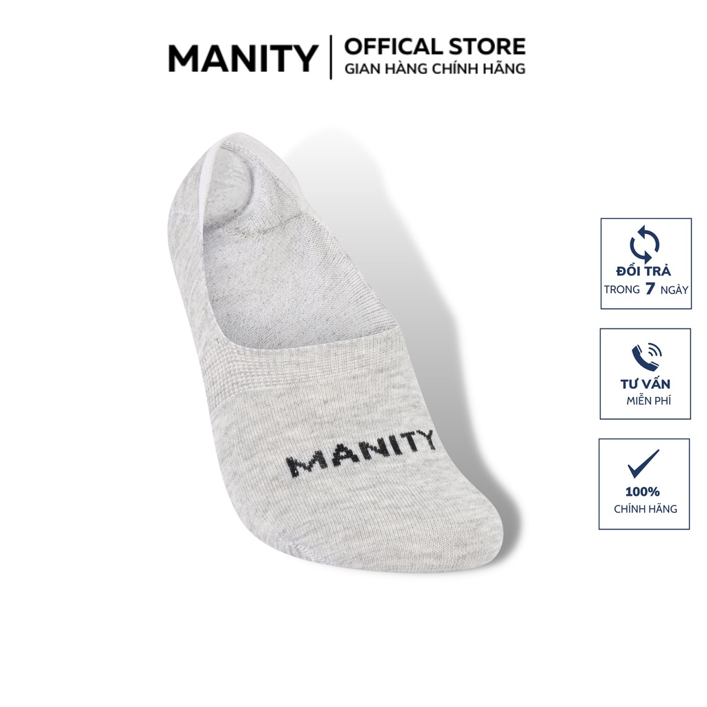 Tất lười nam cao cấp 3 màu, đệm silicon chống tụt gót kháng khuẩn khử mùi chính hãng MANITY – TM001