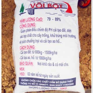 Túi 4KG Vôi bột khử trùng đất, hạ phèn