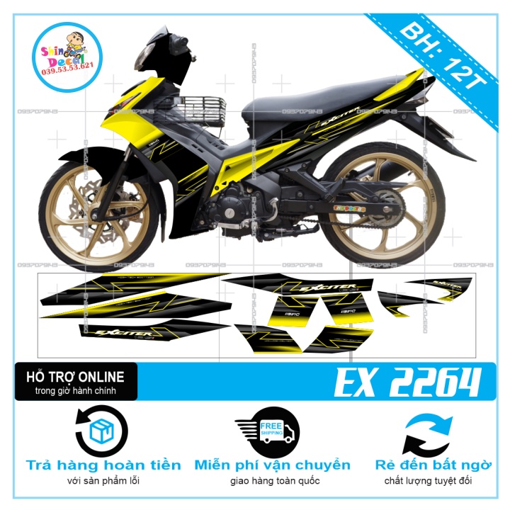TEM RỜI EX 2010 MŨI TÊN -- SHIN DECAL 2