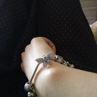 Charm bướm bạc s925