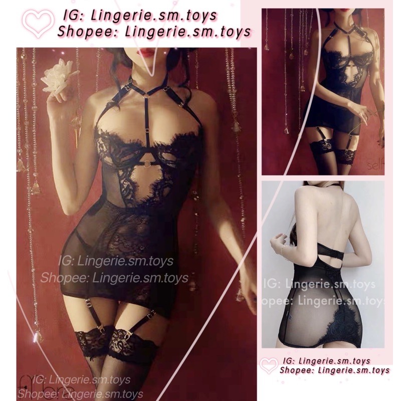 Váy Body Ôm Cơ Thể - Cup Ngực Ren Sexy - Đồ Ngủ Đêm Hẹn Hò - Nội Y Gợi Cảm - FM7870