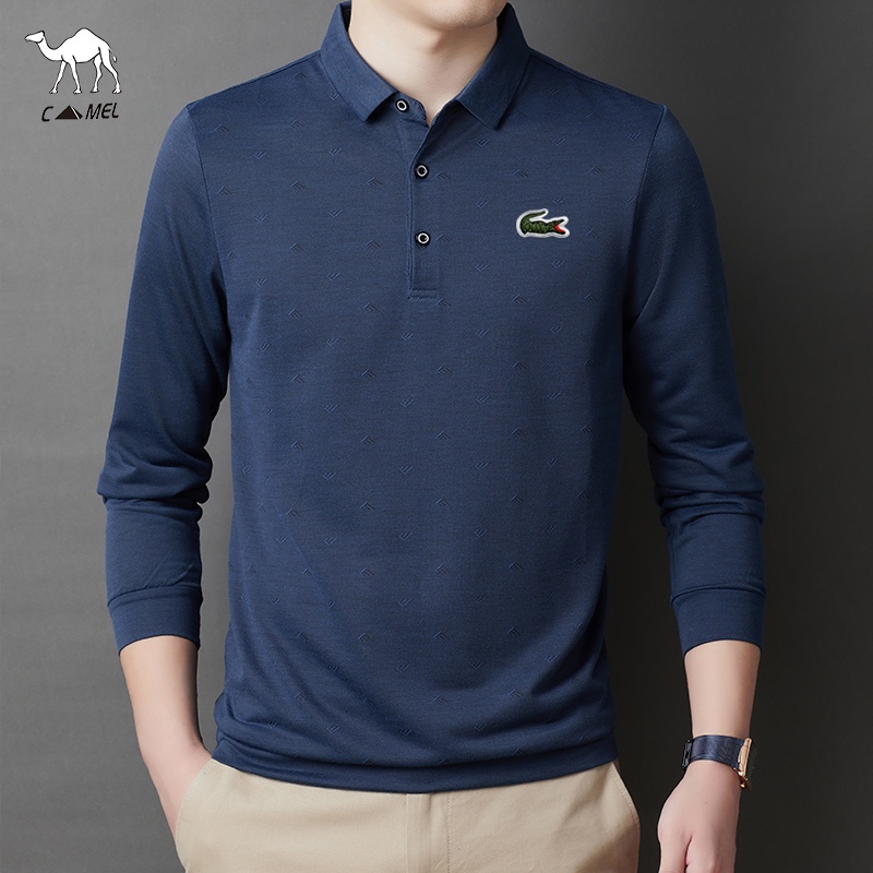 Áo polo tay dài chất liệu cotton thời trang cho nam 2021