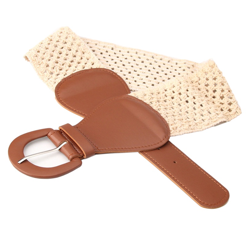 Thắt Lưng Dệt Kim Khóa Chữ D Thời Trang Cho Nữ