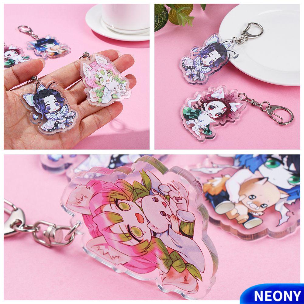 Móc khóa acrylic hình Tanjiro Shinjurou Tengen Mitsuri anime Shinobu Nezuko Genya Kimetsu No Yaiba Muichirou