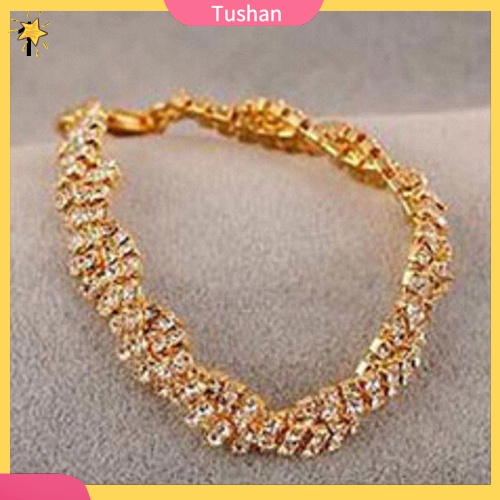 Vòng đeo tay mạ bạc đính đá sang trọng hợp thời trang