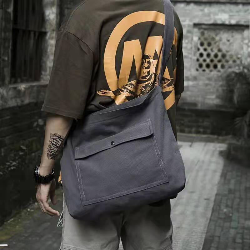 Túi Xách Vải Canvas Thiết Kế Cỡ Lớn Thời Trang Cao Cấp Dành Cho Nam Nữ