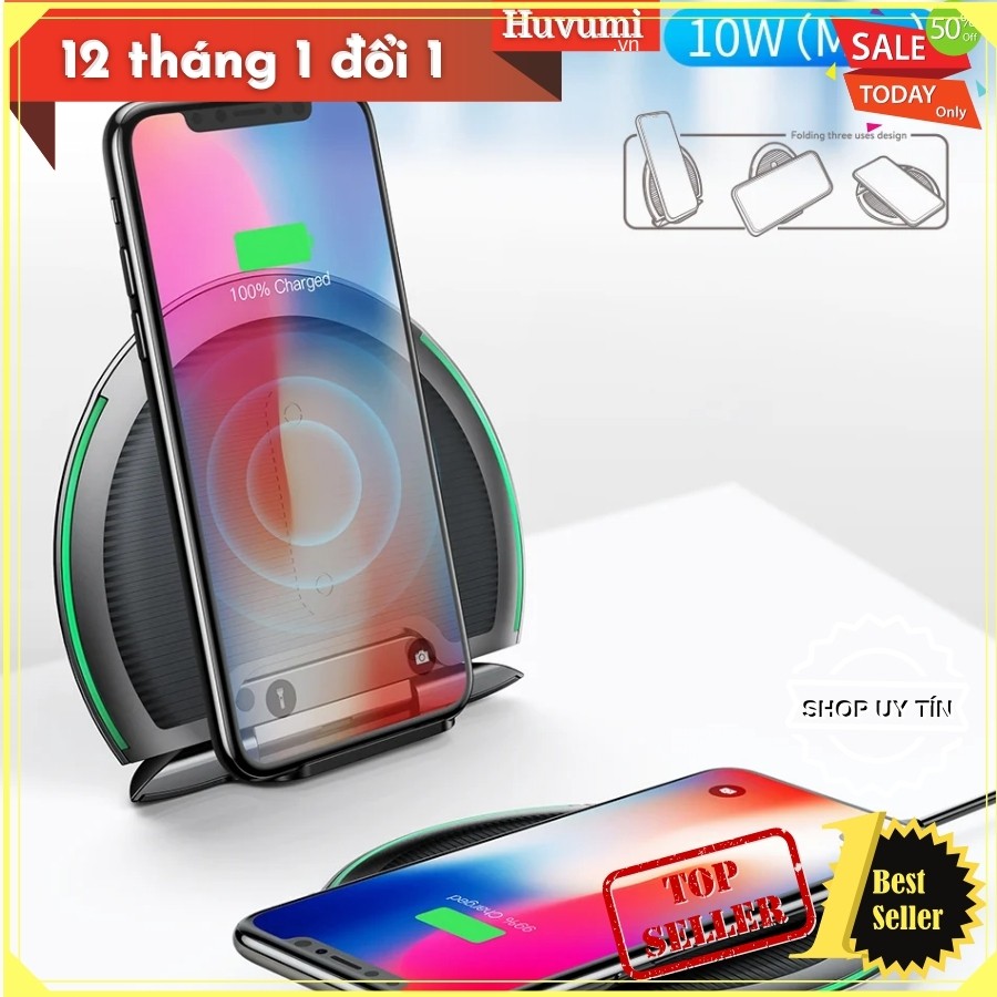 [Chính Hãng - Sẵn] Đế sạc nhanh không dây Baseus Foldable LV253 cho Apple iPhone 8/ iPhone X / Samsung S8/ S9/ Note 8