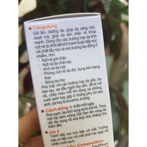 Kem Gót Sen chống nứt nẻ gót dưỡng da chân (20g) - Đông Anh Pharmart