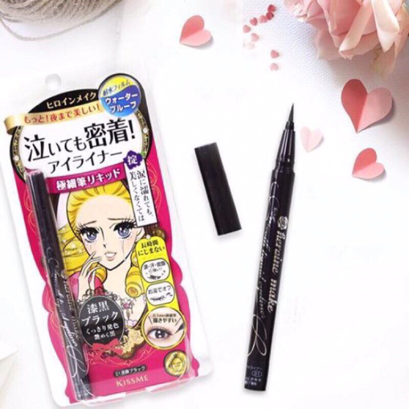Bút Kẻ Mắt Nước Không Trôi Isehan Kiss Me Heroine Make Waterproof Liquid Eyeliner | BigBuy360 - bigbuy360.vn