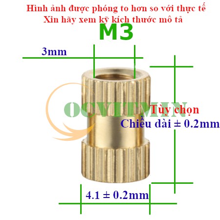 Đai Ốc Đồng M3 Tán Đồng Ecu Cấy