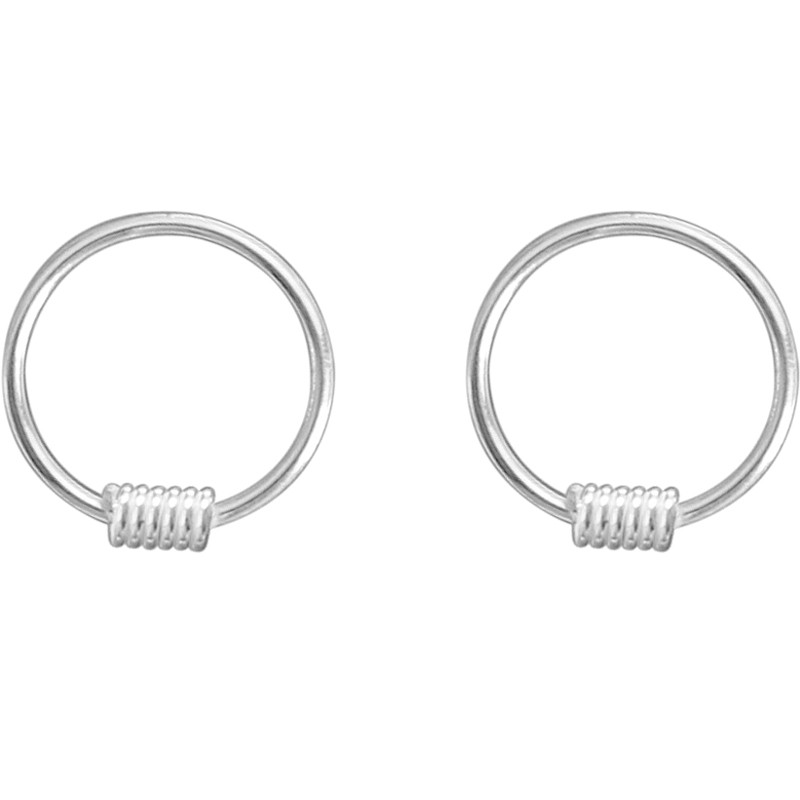 1 Đôi Bông Tai Bạc s925 Xoắn Cá Tính Thời Trang Cho Nữ