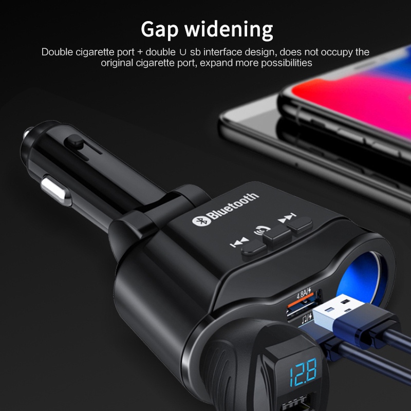 Tẩu Sạc Nhanh 12V Hai Cổng USB QC 3.0 Cho Ô Tô