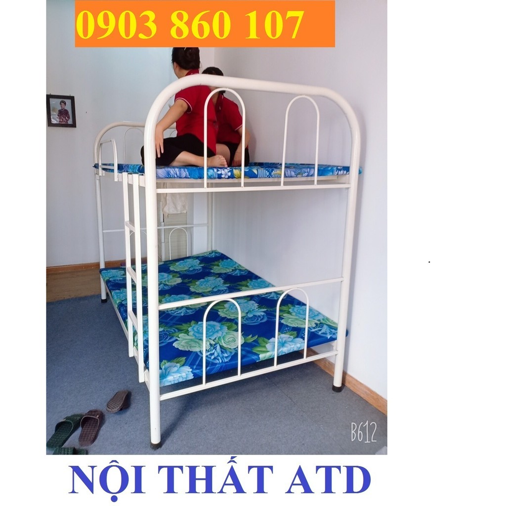 Giường tầng sắt người lớn- giường tầng sinh viên giá rẻ- y hình thực tế