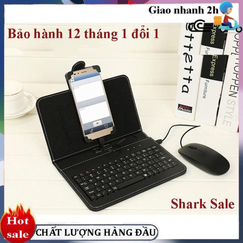 Bàn phím chơi game  Bao da bàn phím kèm chuột có dây sử dụng cho điện thoại, ipad, máy tính bảng...  Kết nối OTG